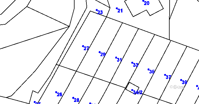 Parcela st. 29 v KÚ Desná I, Katastrální mapa