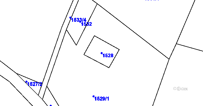 Parcela st. 1528 v KÚ Desná III, Katastrální mapa