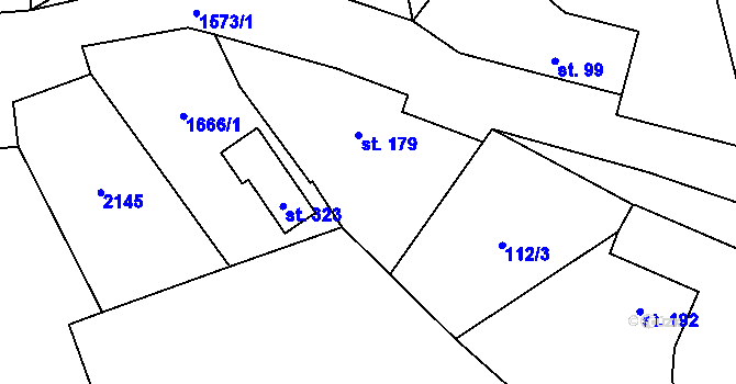 Parcela st. 112/2 v KÚ Dešenice, Katastrální mapa