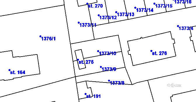 Parcela st. 1373/10 v KÚ Dešenice, Katastrální mapa