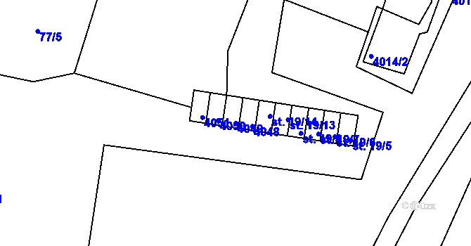 Parcela st. 4049 v KÚ Dešná u Dačic, Katastrální mapa
