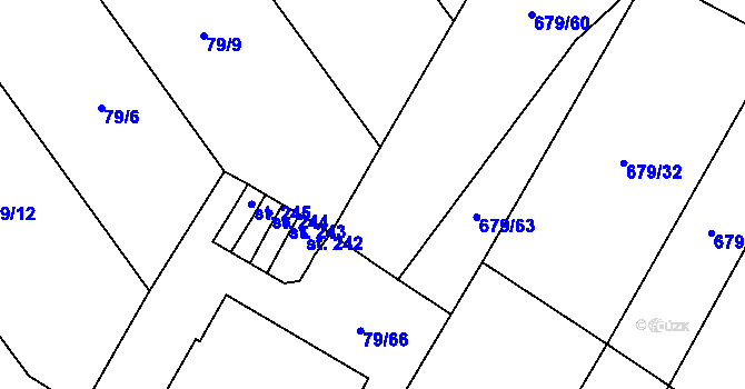 Parcela st. 79/11 v KÚ Velký Dešov, Katastrální mapa