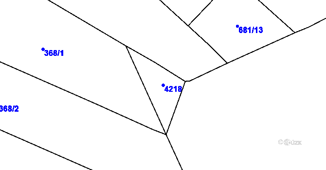 Parcela st. 4218 v KÚ Velký Dešov, Katastrální mapa