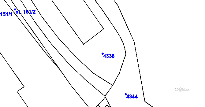 Parcela st. 4336 v KÚ Velký Dešov, Katastrální mapa