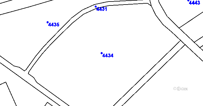 Parcela st. 4434 v KÚ Velký Dešov, Katastrální mapa