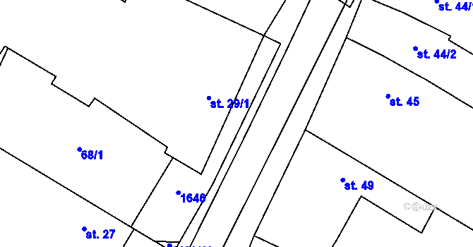 Parcela st. 1180/5 v KÚ Malý Dešov, Katastrální mapa