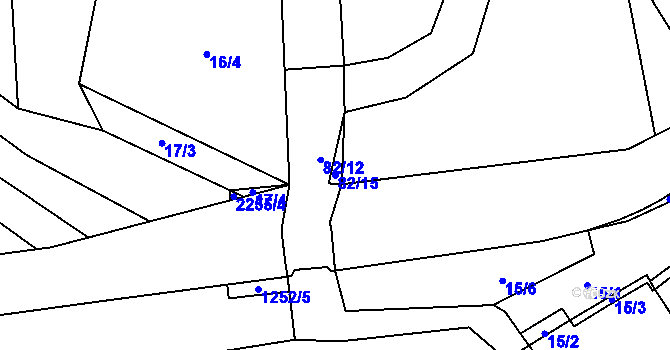 Parcela st. 82/15 v KÚ Deštná u Jindřichova Hradce, Katastrální mapa