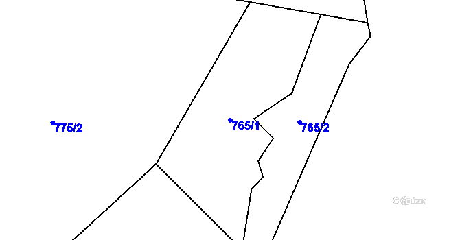 Parcela st. 765/1 v KÚ Deštné v Orlických horách, Katastrální mapa