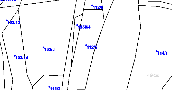 Parcela st. 112/5 v KÚ Deštné v Orlických horách, Katastrální mapa