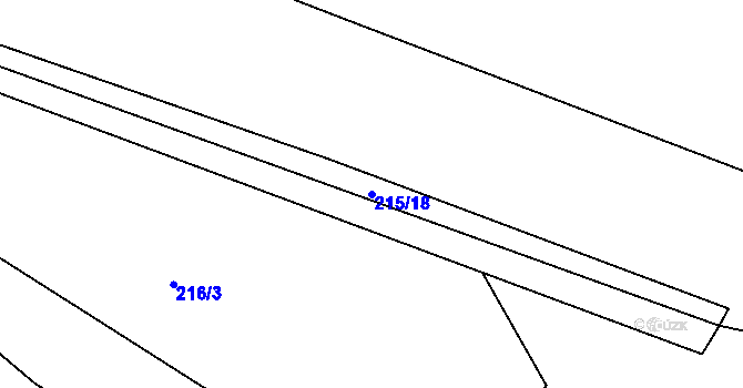 Parcela st. 215/18 v KÚ Deštné v Orlických horách, Katastrální mapa