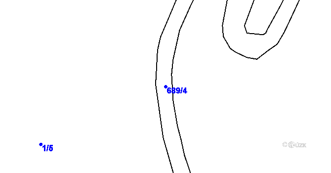 Parcela st. 689/4 v KÚ Jedlová v Orlických horách, Katastrální mapa