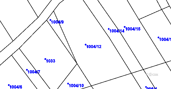 Parcela st. 1004/12 v KÚ Deštné, Katastrální mapa
