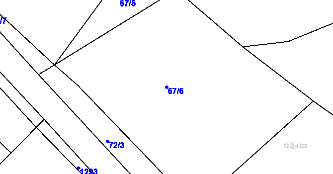 Parcela st. 67/6 v KÚ Deštnice, Katastrální mapa