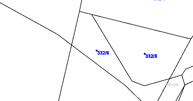 Parcela st. 332/6 v KÚ Brodek, Katastrální mapa