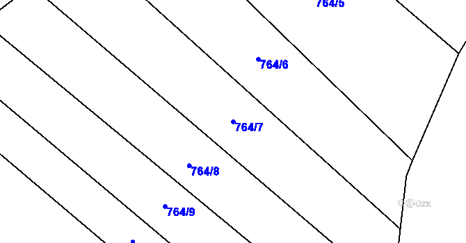 Parcela st. 764/7 v KÚ Brodek, Katastrální mapa