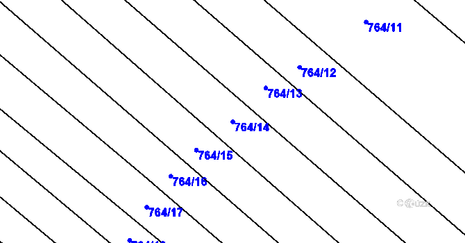 Parcela st. 764/14 v KÚ Brodek, Katastrální mapa