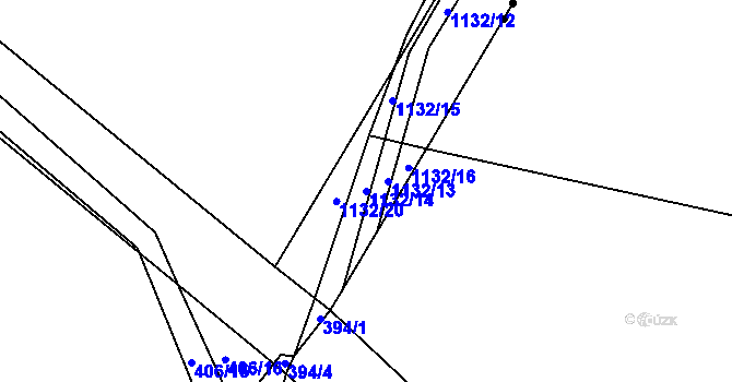 Parcela st. 1132/14 v KÚ Brodek, Katastrální mapa