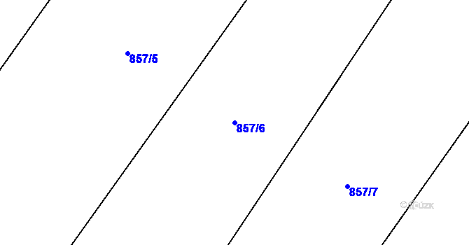 Parcela st. 857/6 v KÚ Dětenice, Katastrální mapa