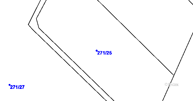 Parcela st. 271/25 v KÚ Osenice, Katastrální mapa
