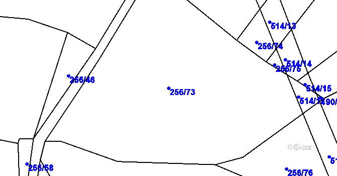 Parcela st. 256/73 v KÚ Osenice, Katastrální mapa