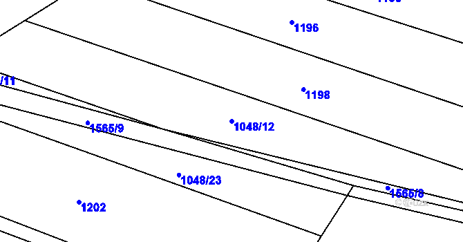 Parcela st. 1048/12 v KÚ Dětkovice, Katastrální mapa