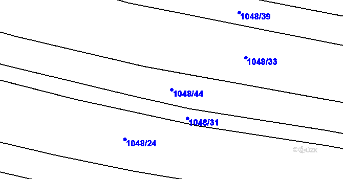Parcela st. 1048/44 v KÚ Dětkovice, Katastrální mapa