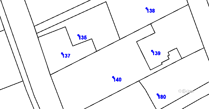 Parcela st. 141 v KÚ Dětmarovice, Katastrální mapa