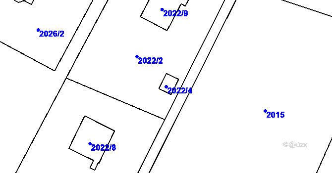 Parcela st. 2022/4 v KÚ Dětmarovice, Katastrální mapa