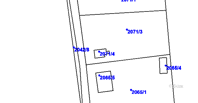 Parcela st. 2071/4 v KÚ Dětmarovice, Katastrální mapa