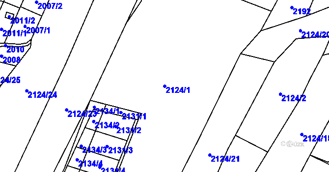 Parcela st. 2124/1 v KÚ Dětmarovice, Katastrální mapa