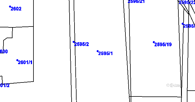 Parcela st. 2595/1 v KÚ Dětmarovice, Katastrální mapa