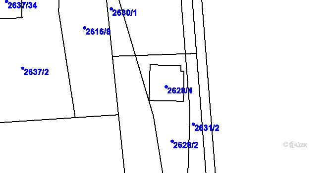 Parcela st. 2628/4 v KÚ Dětmarovice, Katastrální mapa