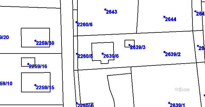 Parcela st. 2639/6 v KÚ Dětmarovice, Katastrální mapa
