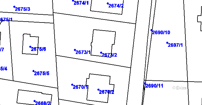 Parcela st. 2673/2 v KÚ Dětmarovice, Katastrální mapa