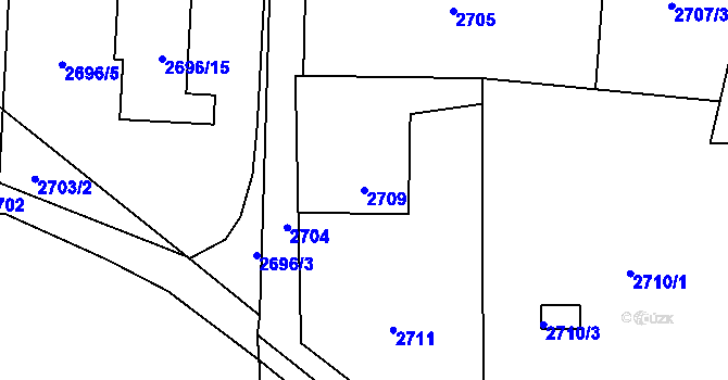 Parcela st. 2709 v KÚ Dětmarovice, Katastrální mapa