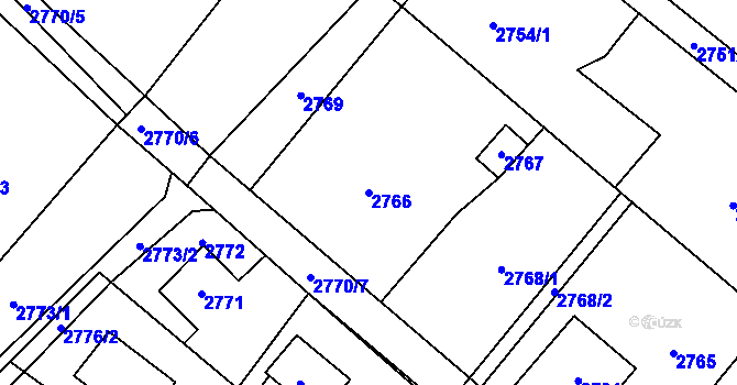 Parcela st. 2766 v KÚ Dětmarovice, Katastrální mapa