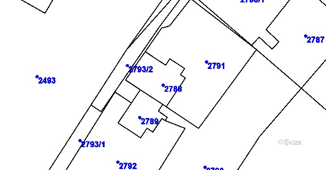 Parcela st. 2788 v KÚ Dětmarovice, Katastrální mapa