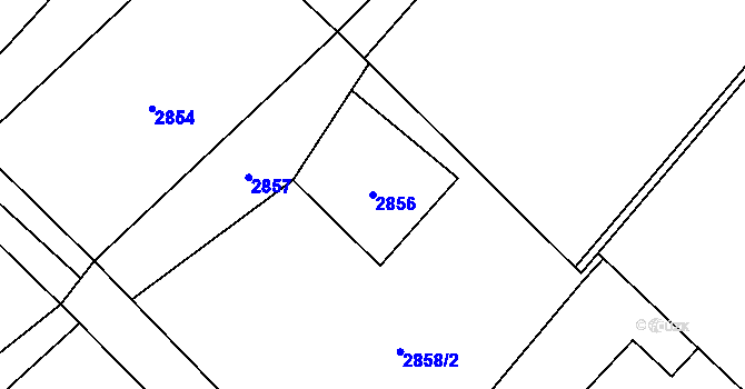 Parcela st. 2856 v KÚ Dětmarovice, Katastrální mapa