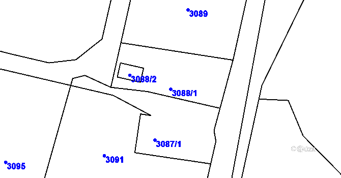 Parcela st. 3088/1 v KÚ Dětmarovice, Katastrální mapa