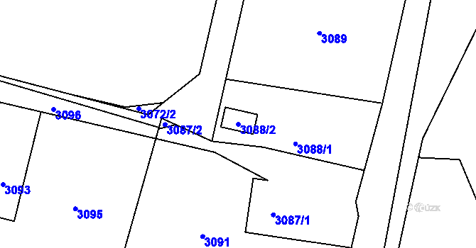 Parcela st. 3088/2 v KÚ Dětmarovice, Katastrální mapa