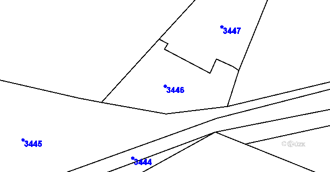 Parcela st. 3446 v KÚ Dětmarovice, Katastrální mapa