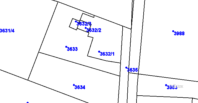 Parcela st. 3632/1 v KÚ Dětmarovice, Katastrální mapa