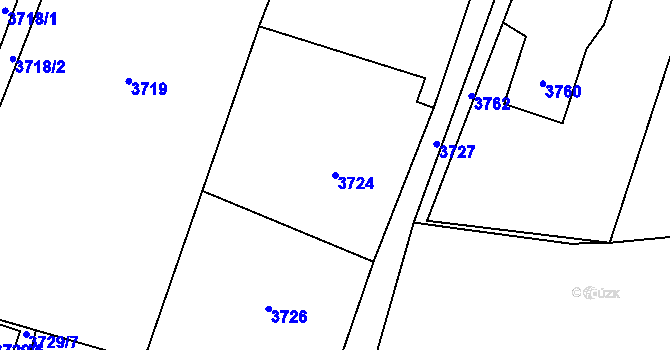 Parcela st. 3724 v KÚ Dětmarovice, Katastrální mapa