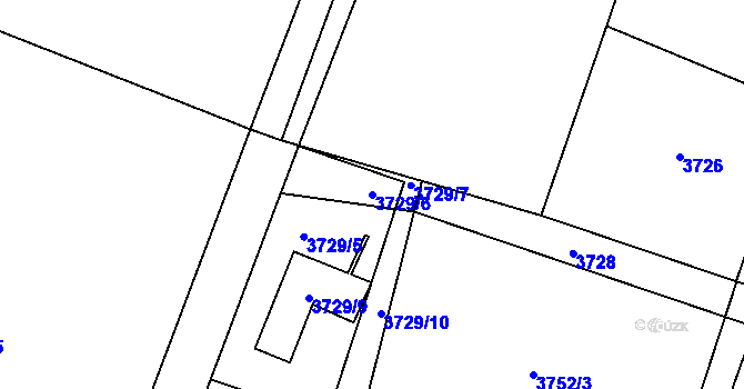 Parcela st. 3729/6 v KÚ Dětmarovice, Katastrální mapa