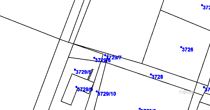 Parcela st. 3729/7 v KÚ Dětmarovice, Katastrální mapa