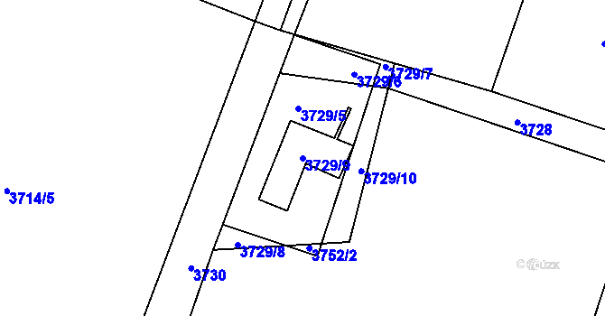 Parcela st. 3729/9 v KÚ Dětmarovice, Katastrální mapa