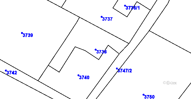 Parcela st. 3738 v KÚ Dětmarovice, Katastrální mapa