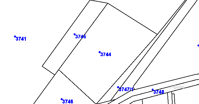 Parcela st. 3744 v KÚ Dětmarovice, Katastrální mapa