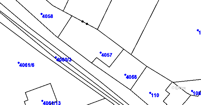 Parcela st. 4057 v KÚ Dětmarovice, Katastrální mapa