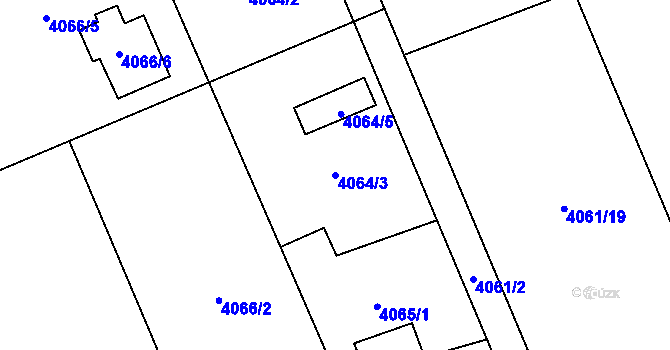 Parcela st. 4064/3 v KÚ Dětmarovice, Katastrální mapa